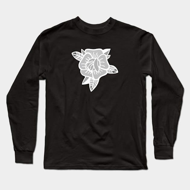 Traditional Tattoo Rose Long Sleeve T-Shirt by DeadBeatElite